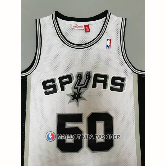 Maillot San Antonio Spurs David Robinson NO 50 Mitchell & Ness 1998-99 Blanc